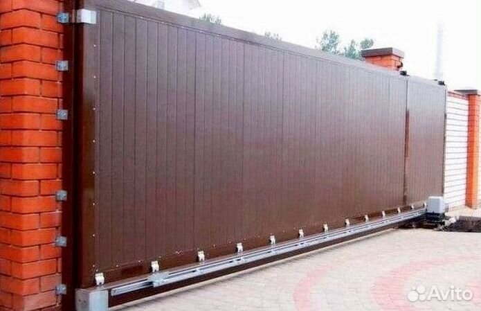 Откатные ворота с монтажом и фундаментом под ключ