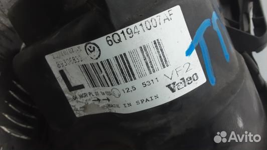 Фара левая volkswagen polo 4 (9N) (TBE02MR01)