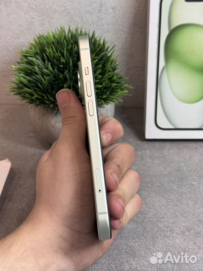 iPhone 15 128 gb Green (Идеал, АКБ100%) sim+sim