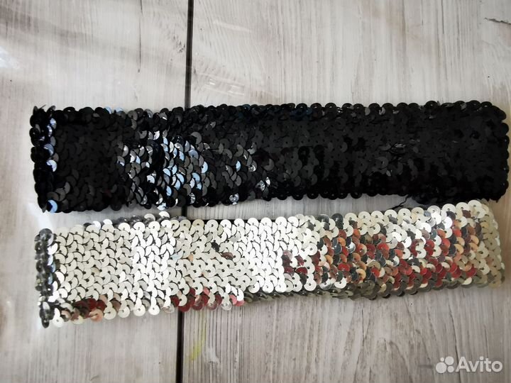 Повязки на голову с пайетками