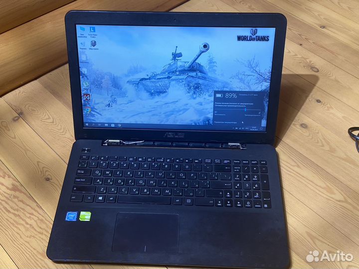 Игровой ноутбук asus/4gb/2видеокарты/ssd