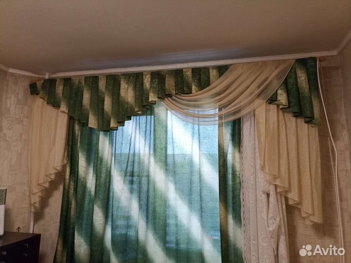 Шторы с ламбрекеном + карниз