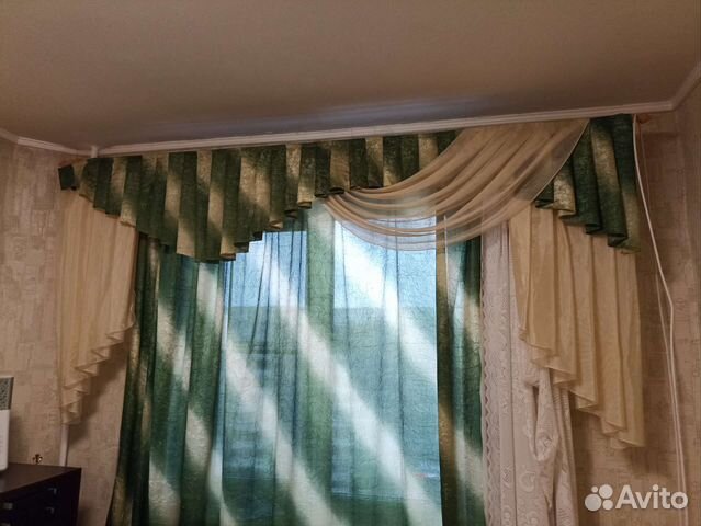 Шторы с ламбрекеном + карниз