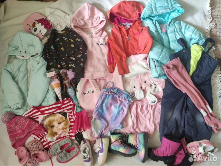 Вещи и обувь пакетом на девочку 2-3 года 92-98-100