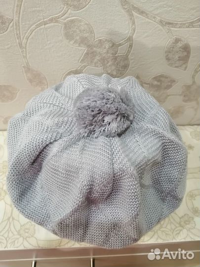 Новый берет на флисе со стразами