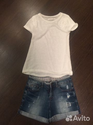 3 вещи : Джинсовые шорты Zara, Mayoral, футболка M