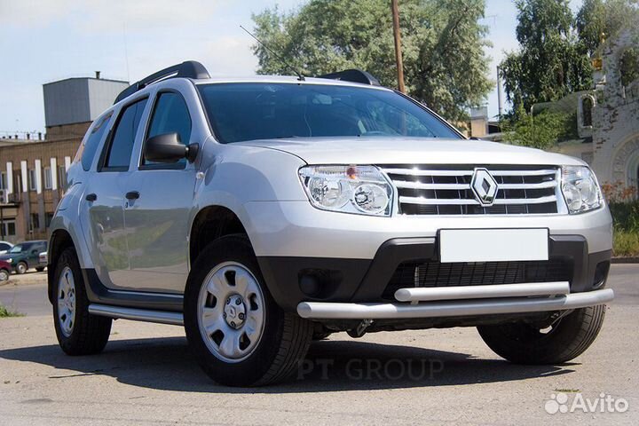 Защита переднего бампера 63/51 мм Renault duster