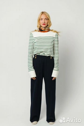 Джемпер Gabrielle женский (XS, зелено-белый)