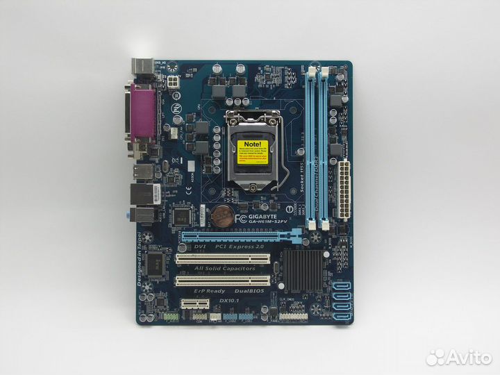 Мат. плата S-1155 Gigabyte GA-H61M-S2PV PCI-E/svga