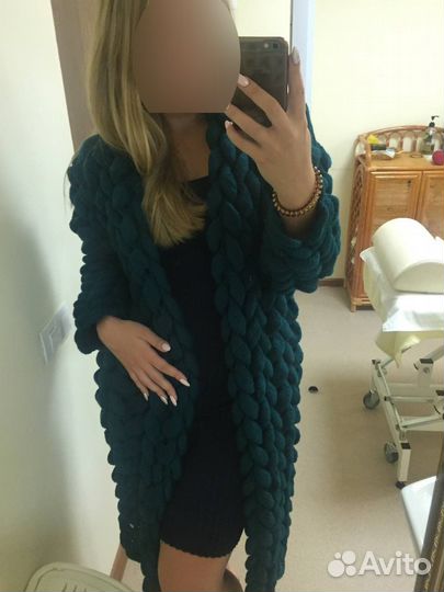 Кардиган крупной вязки