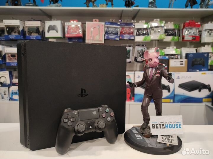 PS4 Slim + PS Plus + 8 топ игр + Power Bank Apple