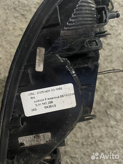 Задний стоп сигнал шкода рапид led правый