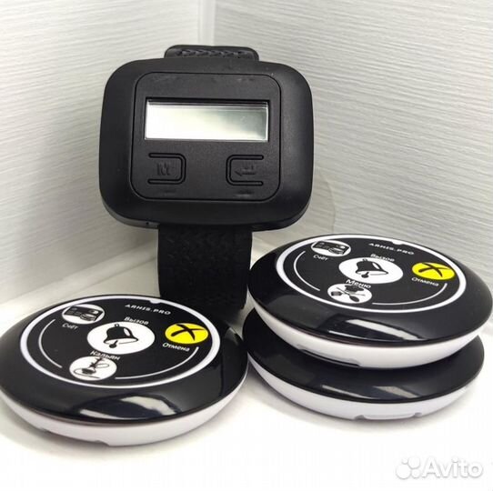 Кнопка вызова официанта, персонала с часами Эконом