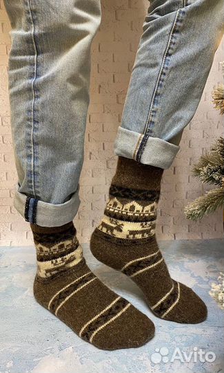 Носки мужские шерстяные теплые плотные