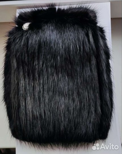 Шапка норковая вязаная женская