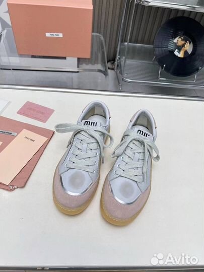 Кеды женские MIU MIU натуральная кожа замша
