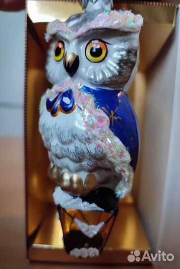 Филин на фонаре - ёлочная игрушка Ариель