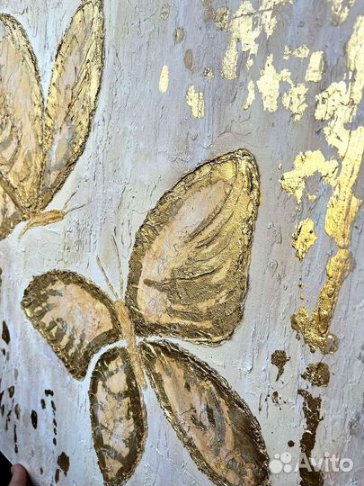 Интерьерная текстурная картина Бабочки