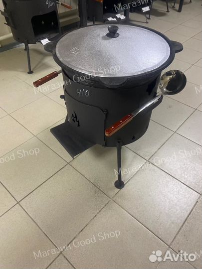 Печь под казан 16л с дверцей