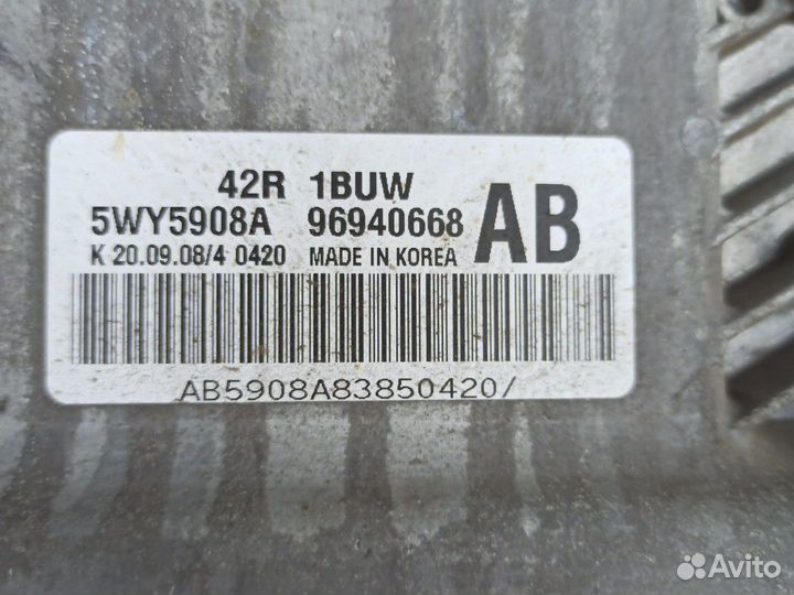 Блок управления двигателем daewoo nexia 1,6