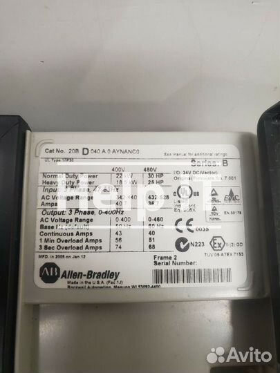 Преобразователь Allen Bradley 20BD040A0aynanc0