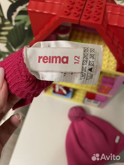 Комплект шапка и варежки reima, nels