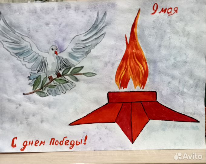 Рисунок для школы, детского сада, день победы