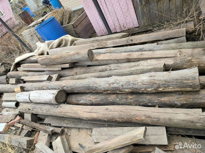 Сруб бревна остатки