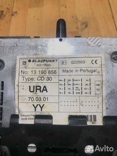 Магнитола Opel Zafira B минивэн