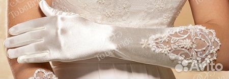 Новые свадебная фата и перчатки