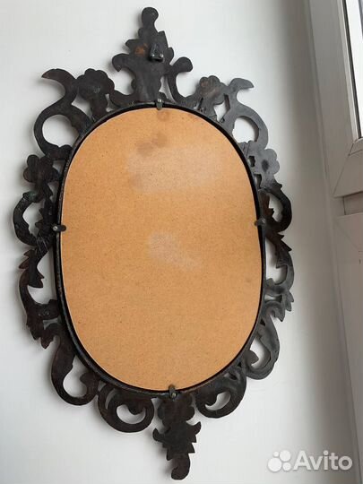 Зеркало в металлической бронзовой раме 70х- 80х гг