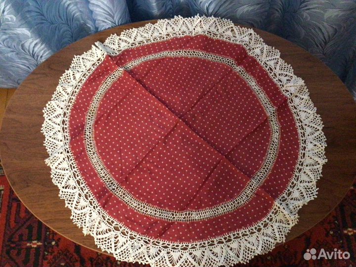 Салфетка ф60 см, винтаж СССР