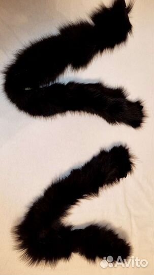 Мех натуральный, опушки 2 шт. новые. 68 см и 73 см