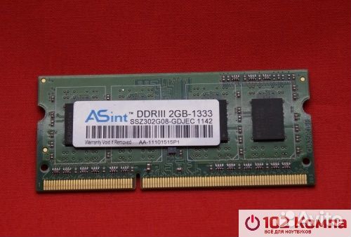 Оперативная память sodimm Asint DDR3 2Gb, PC3-1280