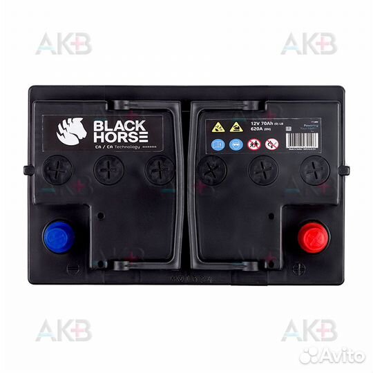 Аккумулятор автомобильный Black Horse 70R 620A 278
