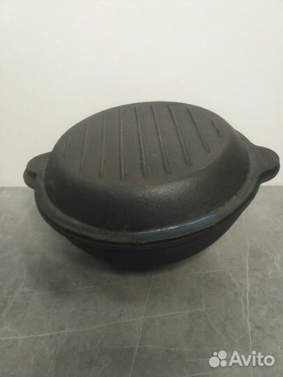 Казан с крышкой сковородкой на 8л