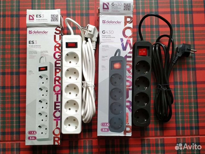 Фильтр сетевой удлинитель defender новый