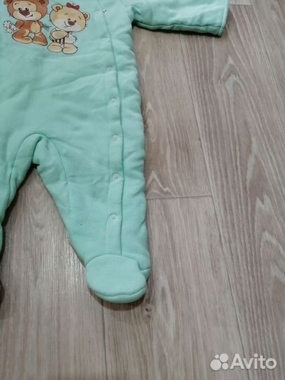 Комбинезон демисезон 62-68 + шапочка