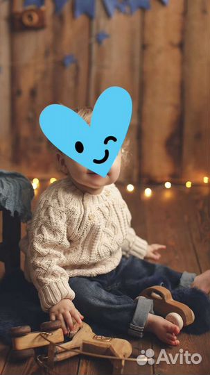 Вязаный джемпер h&m размер 80