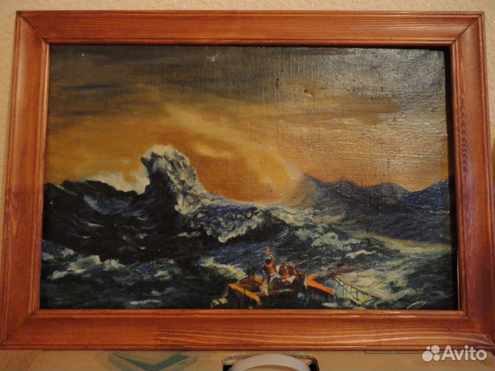 Картина, Римейк 9ый Вал (холст, масло), 69x49 см