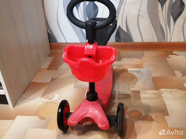 Самокат детский трёхколёсный, беговел(2в1)