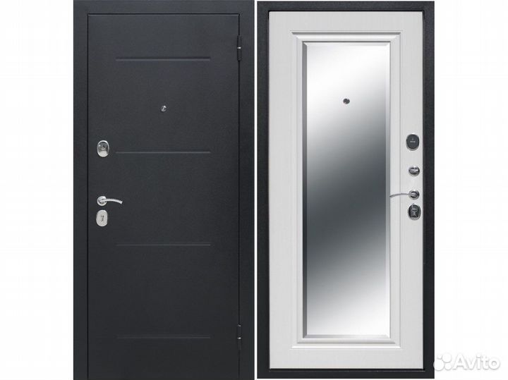 Дверь входная с зеркалом