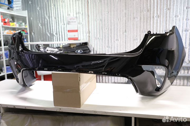 Бампер задний киа рио Kia Rio 4 2017-20 черный MZH