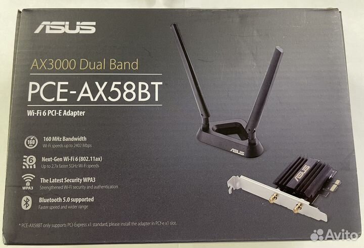 Wi-Fi сетевой адаптер Asus PCE-AX58BT