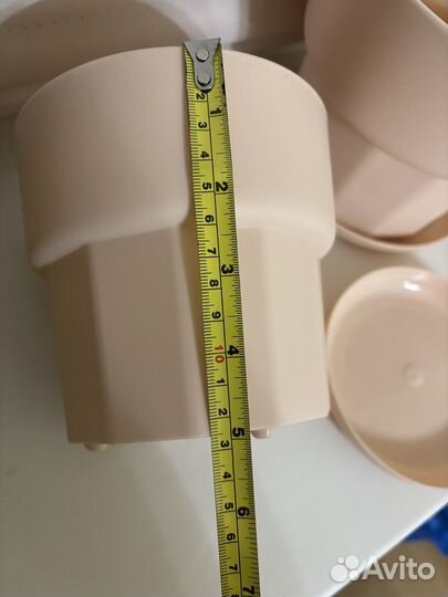 Горшок для цветов пластиковый (набор из 4 шт)