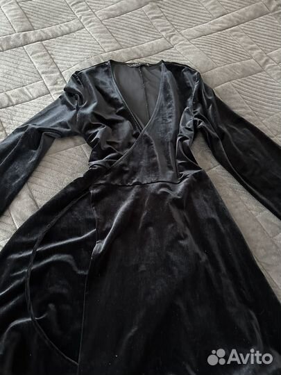 Бархатное платье zara
