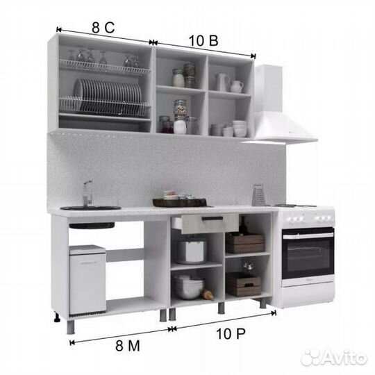 Кухня Осло Сакура/Вулкан 1.8 м