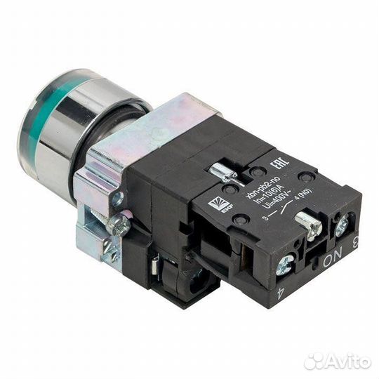 Кнопка BA31 с подстветкой 230В зел. NO PROxima EKF