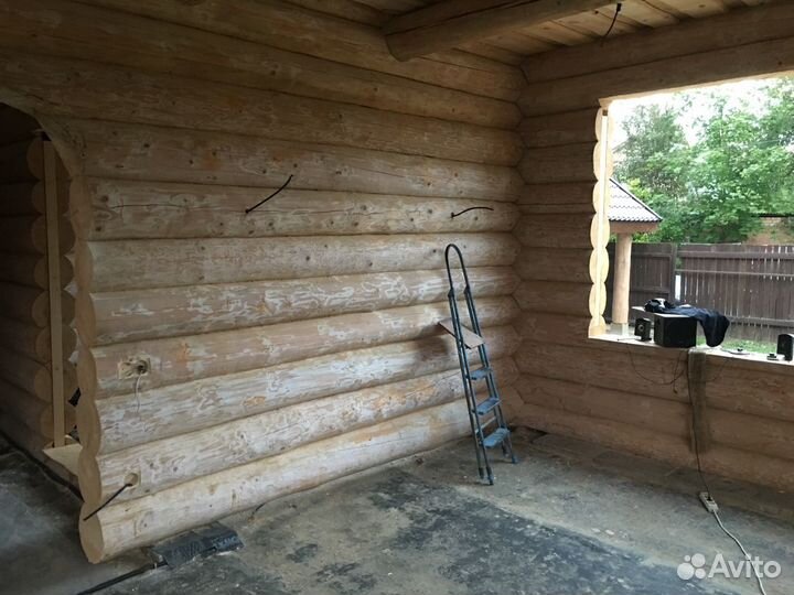 Электрик, электромонтаж, скрытая проводка в срубах