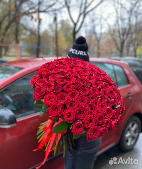 Красные Розы. Большие Букеты Свежих Роз